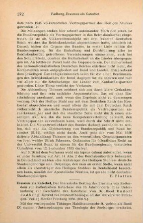 372-378 [Rezension] Padberg, Rudolf, Erasmus als Katechet