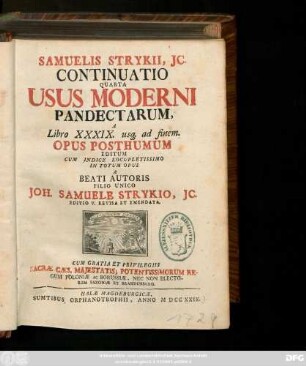 Continuatio 4: A Libro XXXIX. usq[ue] ad finem : Opus Posthumum