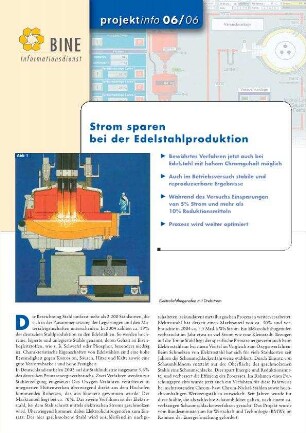 Strom sparen bei der Edelstahlproduktion.