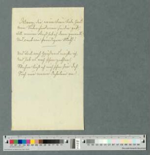 Warm dir, wärm deine liebe Hand, [Teil eines Gedichts für Hildegard und Hildegunde zum Namenstag ihres Vaters Joseph von Laßberg am 19.03.1844, Abschrift von Jenny von Laßberg]