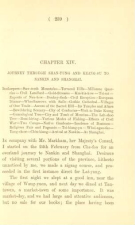Chapter XIV. Journey through Shan-tung and Keang-su to Nankin and Shanghai