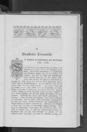 A. Klopstocks Lebensbild.