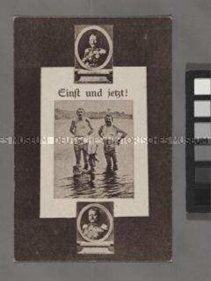 Friedrich Ebert und Gustav Noske in Badehosen in der Ostsee