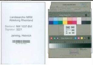 Entnazifizierung Heinrich Janning , geb. 13.03.1894 (Lehrer)