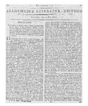 Barby, J. H. C.: Römische Anthologie. Oder Sammlung einiger lateinischen Gedichte, die gewöhnlich nicht in den Schulen gelesen werden. Berlin: Felisch 1797