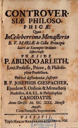 Controversiae philosophicae