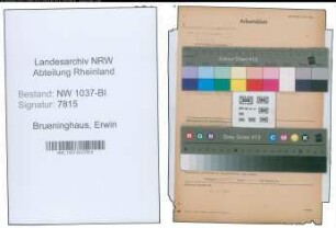 Entnazifizierung Erwin Brueninghaus , geb. 25.12.1898 (Kaufmann)