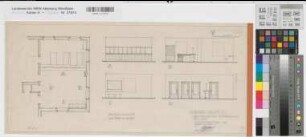 Velen (Velen) Postamt Schalterhalle 1962 1 : 50 27 x 60 Zeichnung Oberpostdirektion Münster