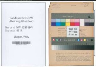 Entnazifizierung Willy Jaeger , geb. 22.12.1897 (Kaufmann)