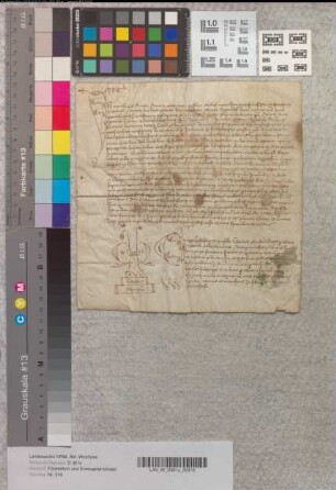 Notariatsinstrument, in welchem Dietrich von Landesberghe (v. Landesbergen) eine grosse Praebende opfert.