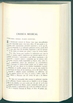 Intercanbio musical franco-argentino
