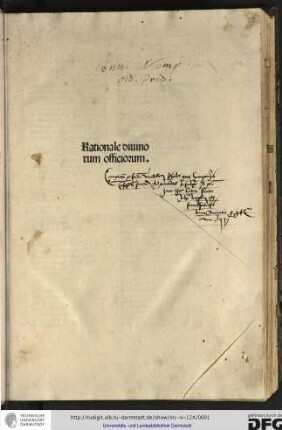 Rationale divinorum officiorum