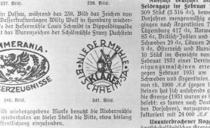 Haselbachtal-Bischheim. Niedermühle. Schutzmarke der Mühle S. Klare, aus: Die Mühle vom 31.3.1932