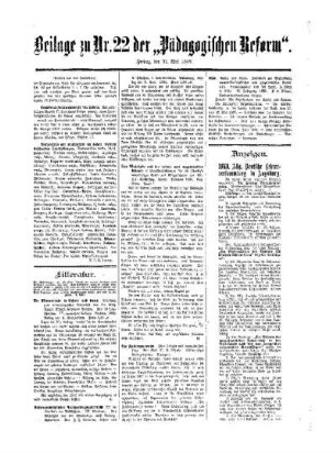Anzeigen : Beilage zu No. 22 der Pädagogischen Reform