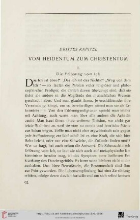 Drittes Kapitel: Vom Heidentum zum Christentum