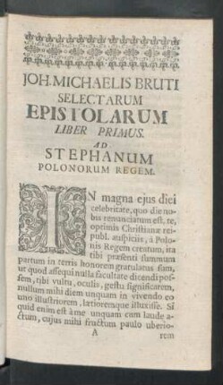 Ad Stephanum Polonorum Regem
