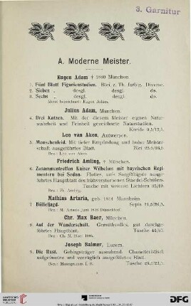 A. Moderne Meister (Nr. 1-224)