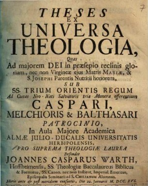 Theses Ex Universa Theologia