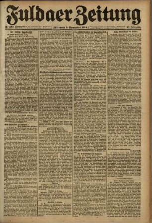 Ausgabe vom Mittwoch, den 06. November 1918.