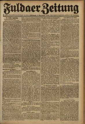Ausgabe vom Mittwoch, den 06. November 1918.