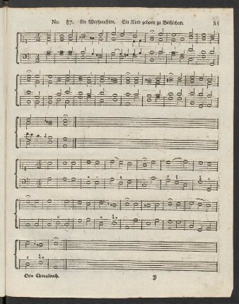No. 87. An Weyhnachten. Ein Kind geborn zu Bethlehem