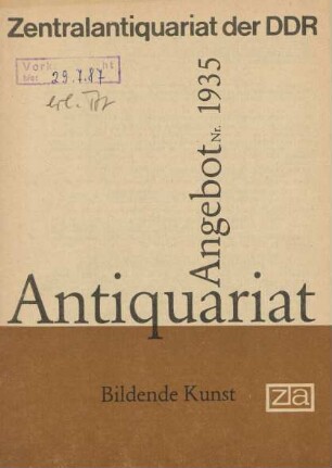 Nr. 1935: Bildende Kunst