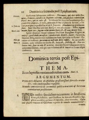 Dominica tertia post Epiphaniam.