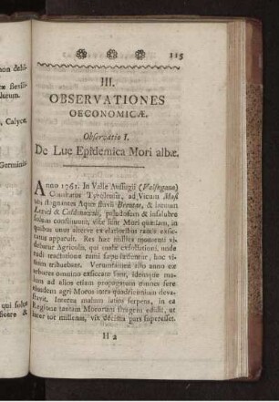 III. OBSERVATIONES OECONOMICA.