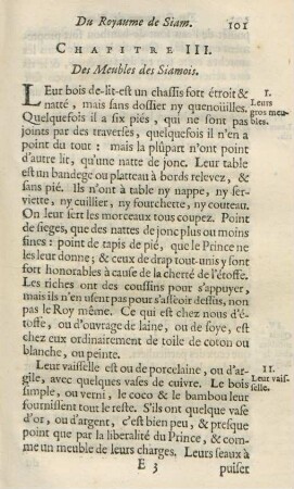 Chapitre III. Des meubles des Siamois