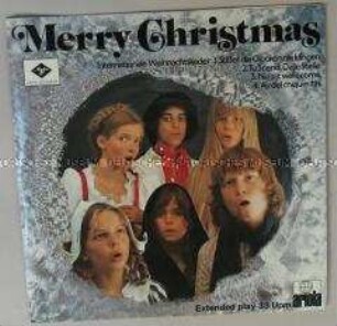 Schallplatte "Merry Christmas" mit AGFA-Werbeaufdruck