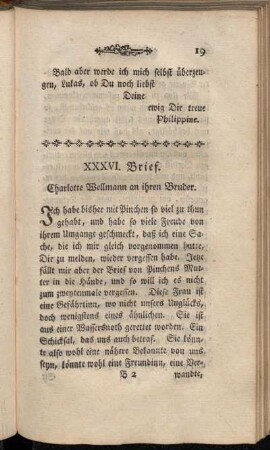 XXXVI. Brief. Charlotte Wellmann an ihren Bruder