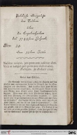 Nro. 24. Den 10ten Juni