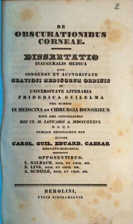 De obscurationibus corneae