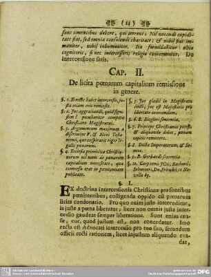 Cap. II. De licita poenarum capitalium remissione in genere