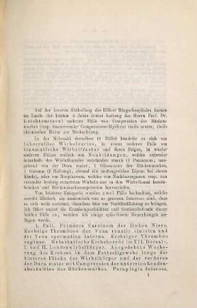 Zwei Fälle von Compression des Rückenmarks durch Wirbelkrebs