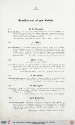 Gemälde neuzeitiger Meister (Nr. 203-348)