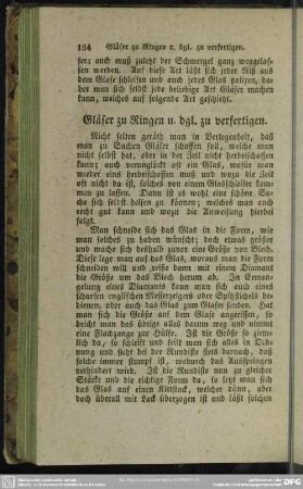 Gläser zu Ringen u. dgl. zu verfertigen