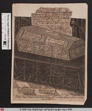 Sarg der Herzogin Eleonore Magdalene von Sachsen-Zeitz.