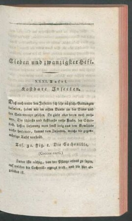 Sieben und zwanzigster Heft.