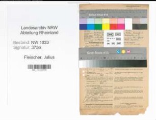 Entnazifizierung Julius Fleischer , geb. 01.02.1897 (Polizeihauptwachtmeister)