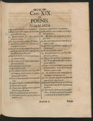 Cap. XIX. De Poenis.