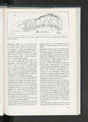 Abb. 2: Trischenkarte von 1895 (Verkleinerung der in LANG 1975 bereits verkleinerten Abbildung; die meßskala faßt 100 und 500 m).