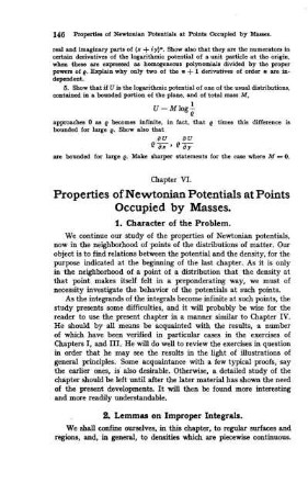 Chapter VI. Properties of Newtonian Potentials at Points Occupied by Masses.