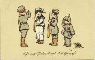 Achtung! Präsentiert das Gewehr.