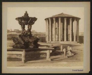 Tritonenbrunnen und Tempel des Hercules Victor, Rom: Ansicht