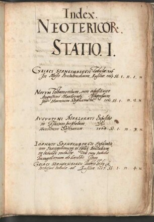 München, Hofbibliothek: Standortkatalog der verbotenen theologischen Drucke (Neoterici), 1582/83 - BSB Cbm Cat. 106