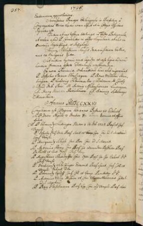 357-372, Annus MDCCXXVI. - Annus 1728