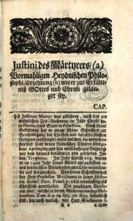 Erzehlung wie er zur Erkäntnis Gottes gelanget sey