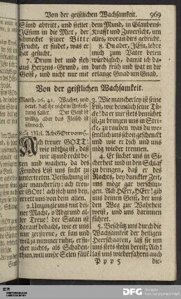 Von der geistlichen Wachsamkeit.