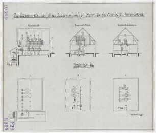 Technische Zeichnung : Projekt zum Neubau einer Roggenmühle für Herrn Angel Christoff in Samovodeni